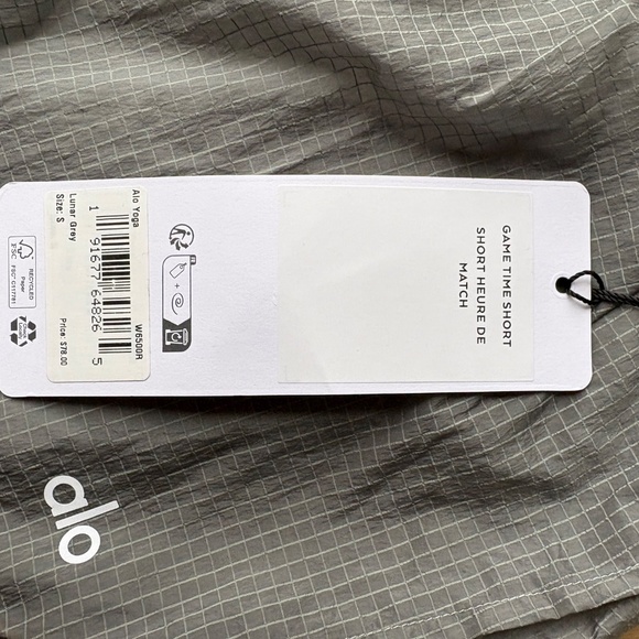 Alo-  Game Time Short, Lunar Grey - Picture 8 of 8